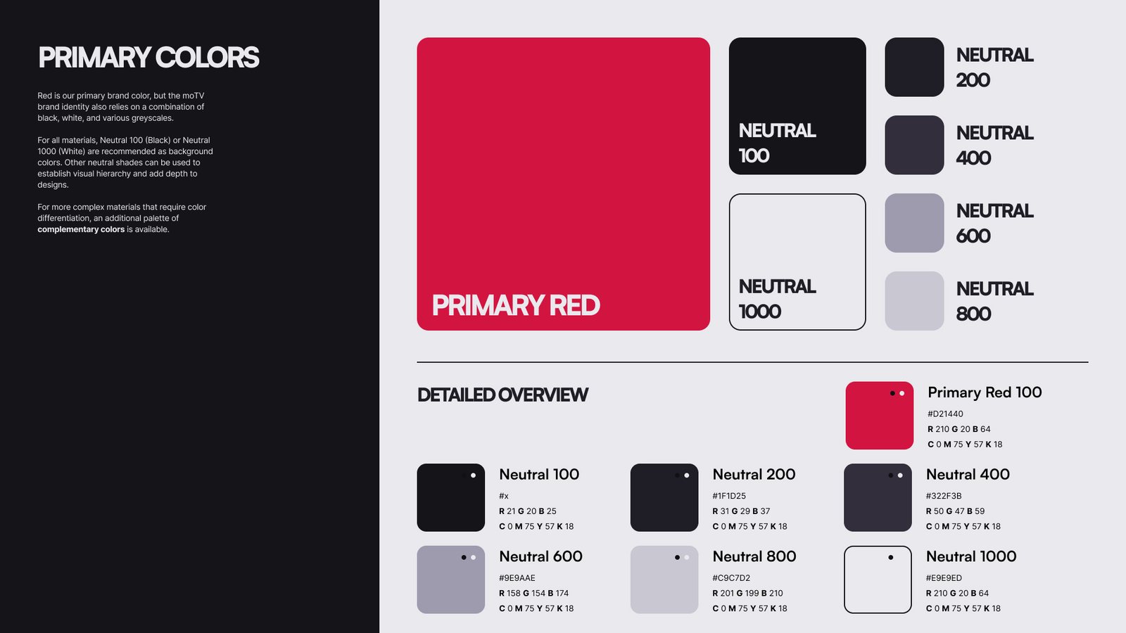 Primary colours slide
